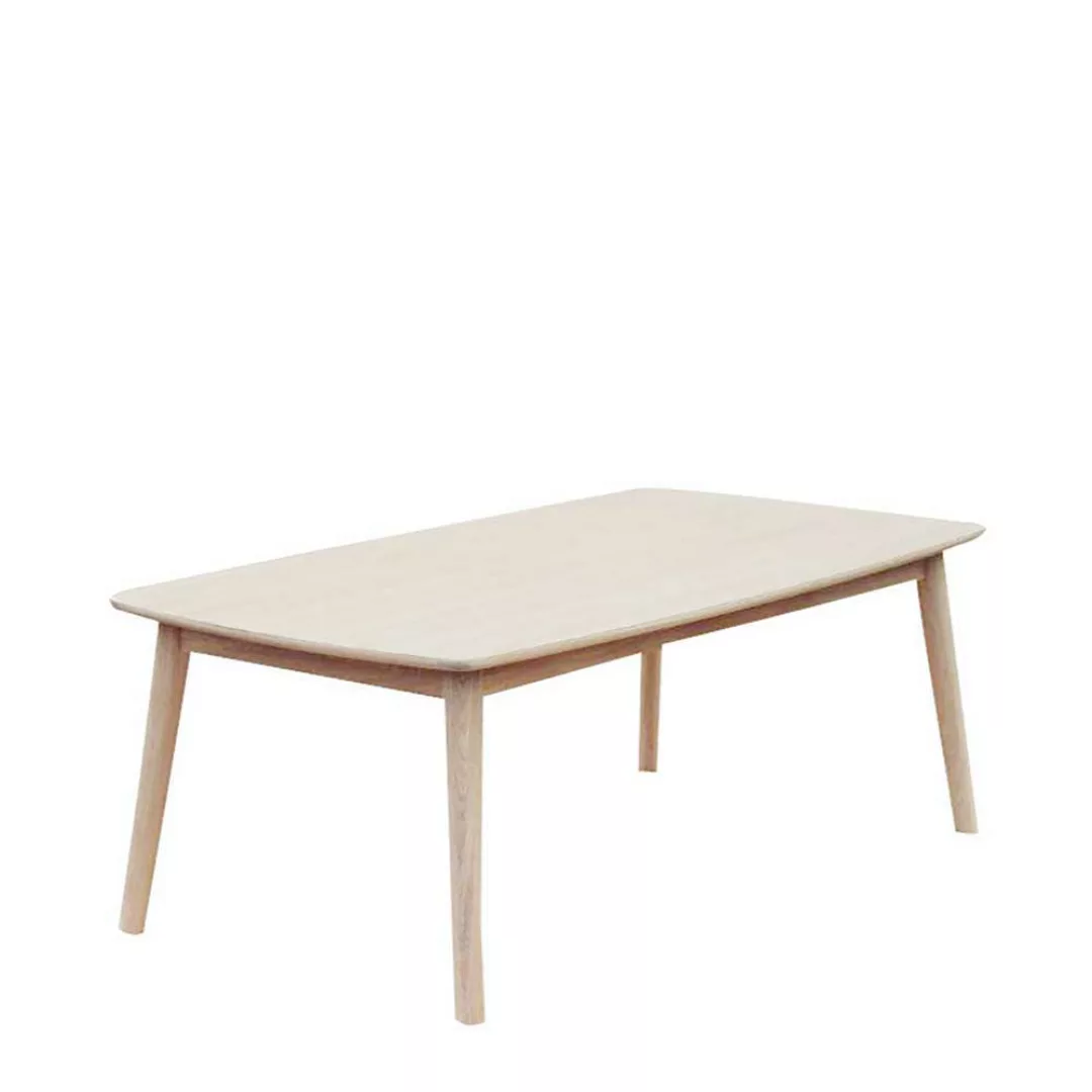 Wohnzimmer Tisch aus Eiche Bianco geölt 140 cm breit günstig online kaufen