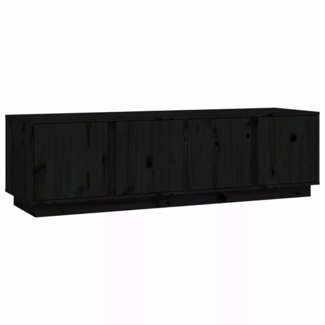 furnicato TV-Schrank Schwarz 140x40x40 cm Massivholz Kiefer (1-St) günstig online kaufen