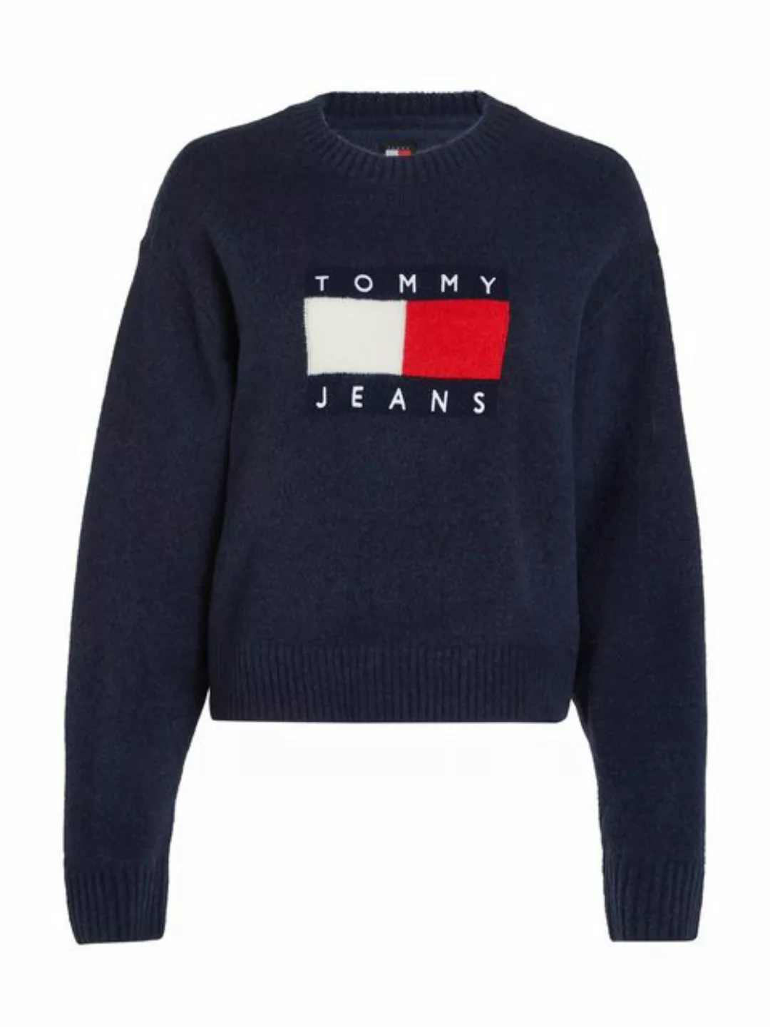 Tommy Jeans Curve Strickpullover TJW MELANGE FLAG SWEATER EXT in Großen Grö günstig online kaufen