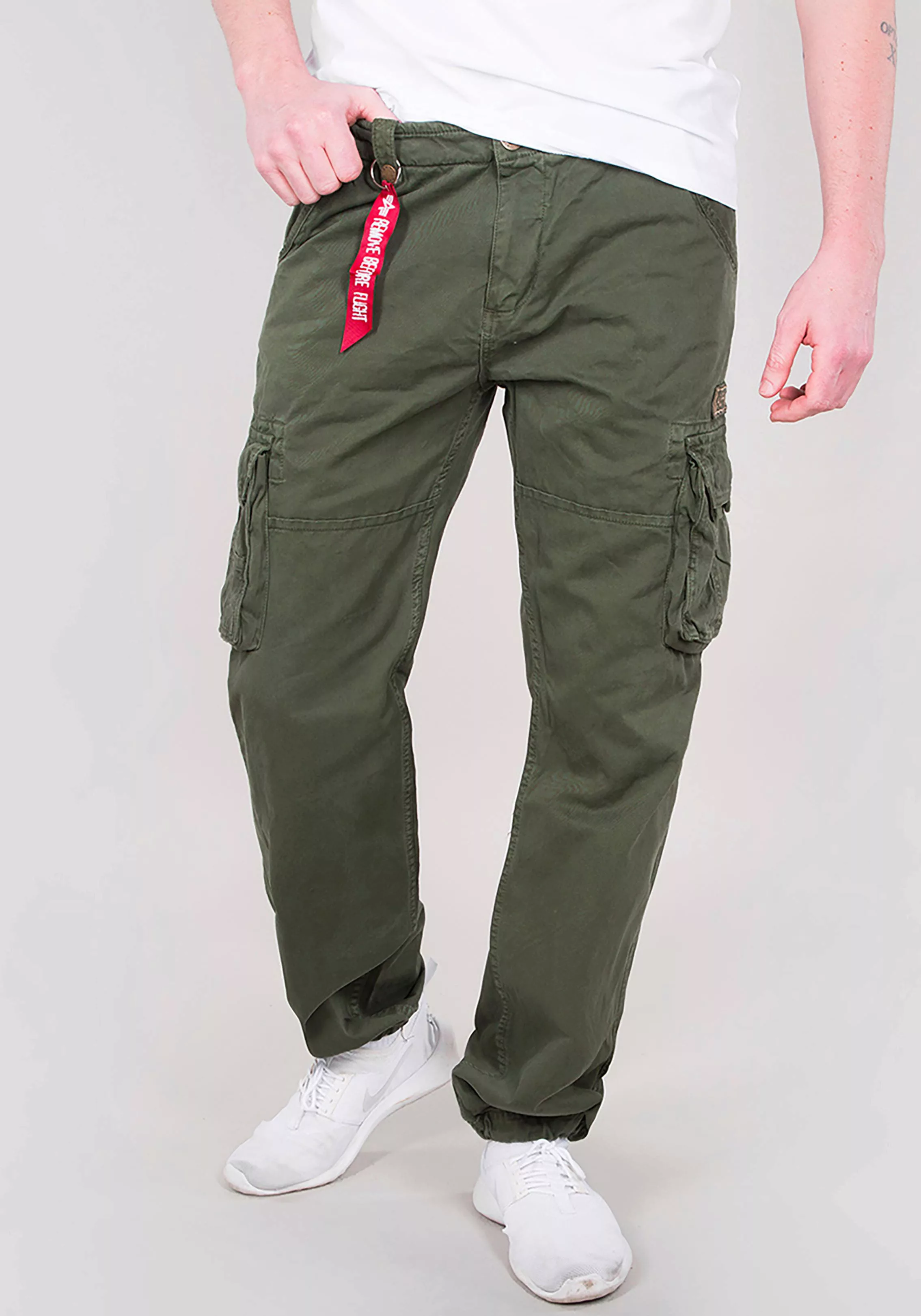 Alpha Industries Cargohose Jet Pant mit seitlichen Cargotaschen und Kordelz günstig online kaufen