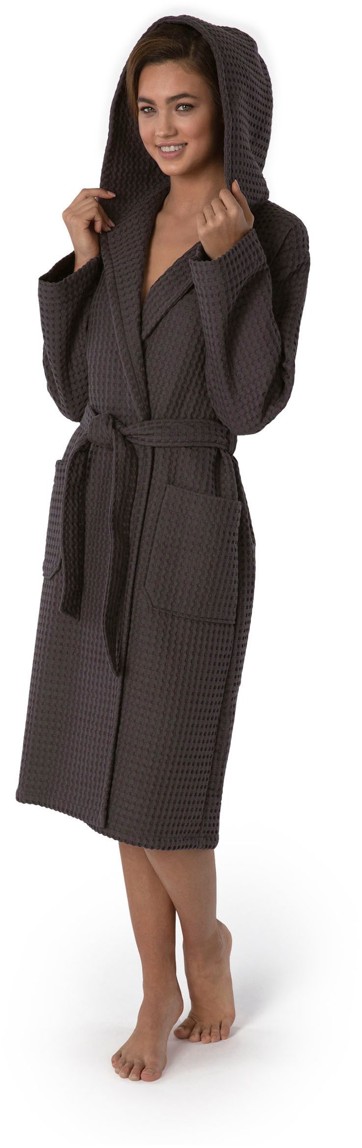 Möve Unisex-Bademantel Piquée, ideal für Sauna günstig online kaufen