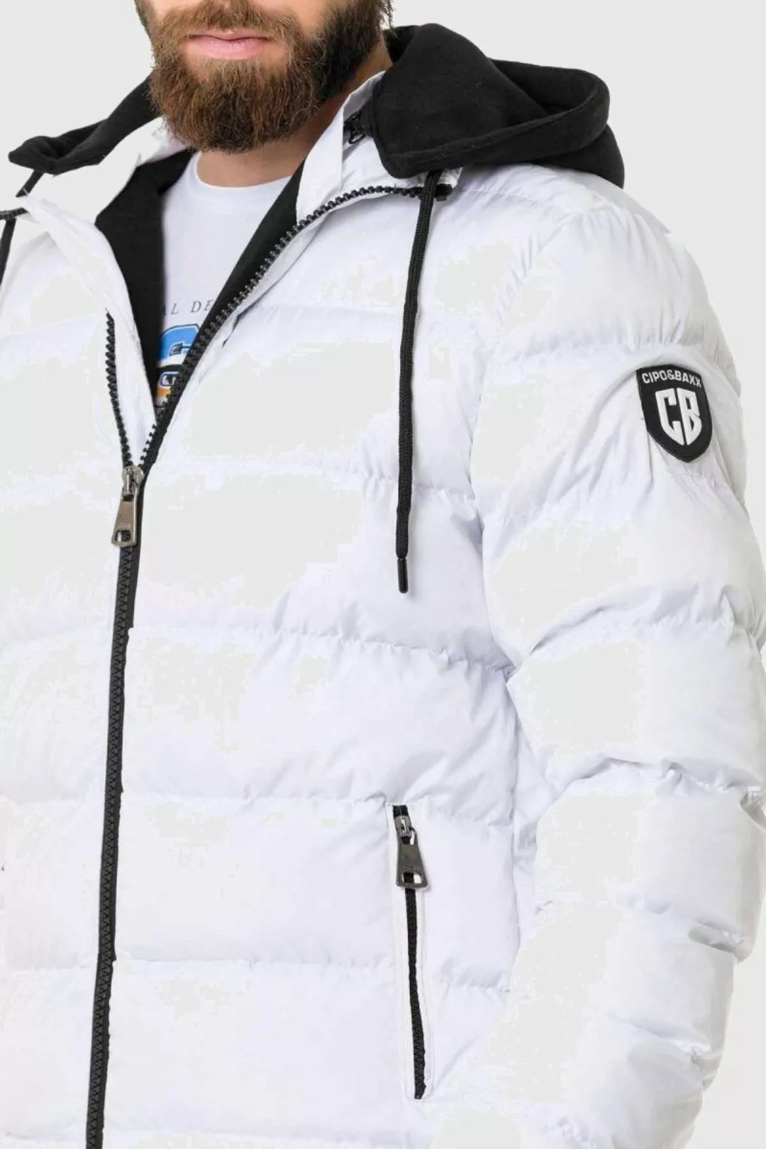 Cipo & Baxx Winterjacke "Winterjacke", mit Kapuze, im unifarbenen Look günstig online kaufen
