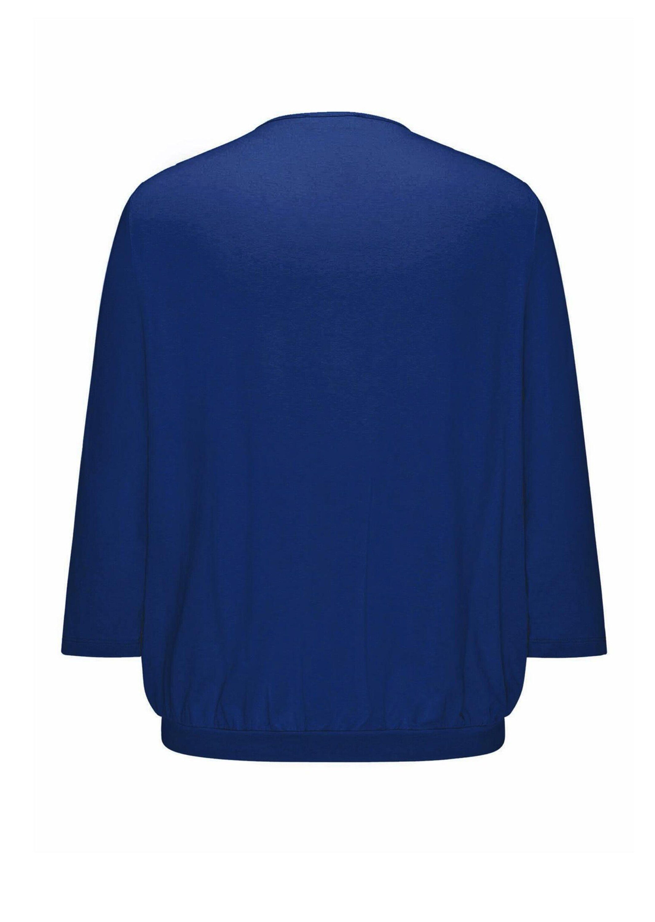 GOLDNER Kurzarmbluse Kurzgröße: Chiffon-Shirt gelb, Rundhals günstig online kaufen