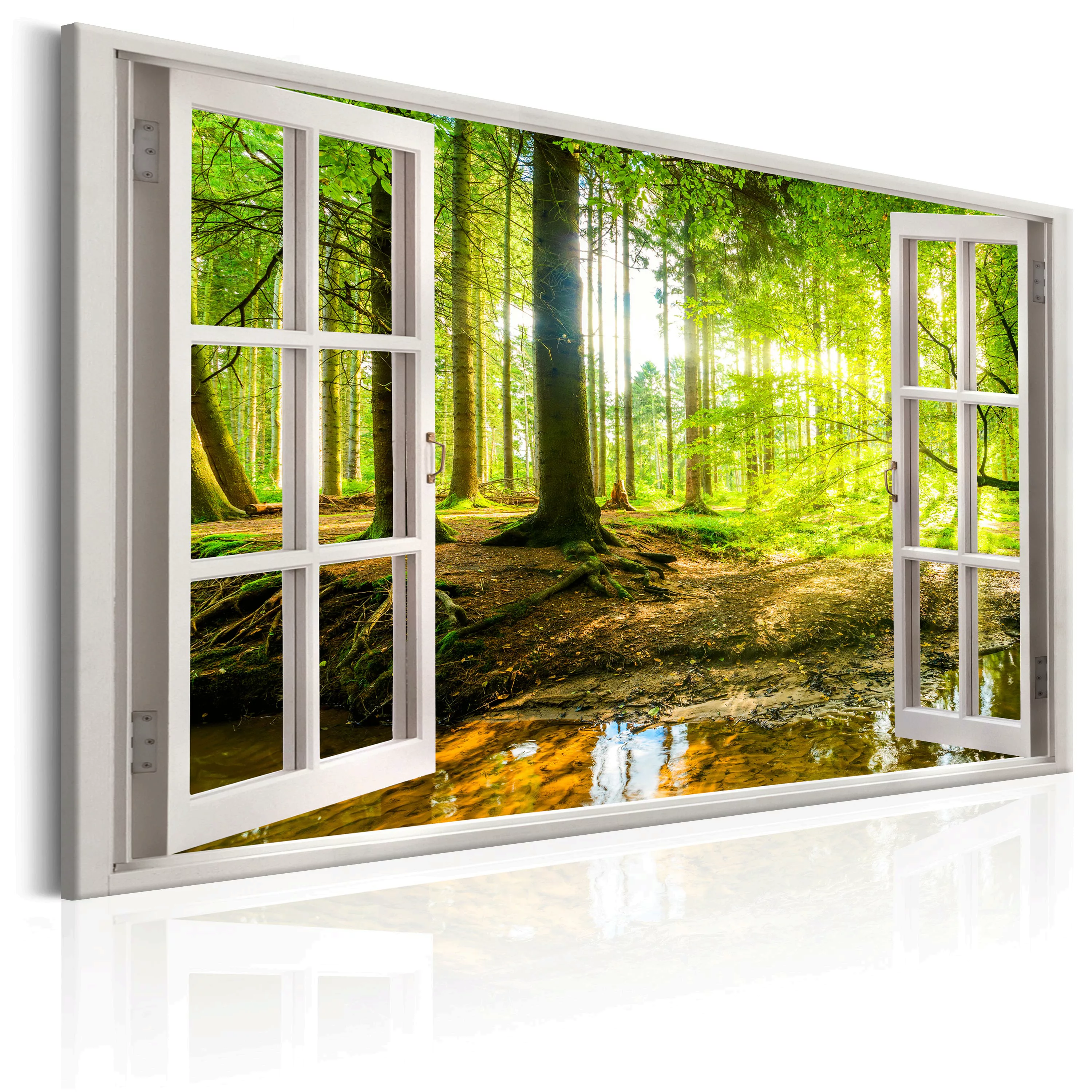 Wandbild - Window: View On Forest günstig online kaufen