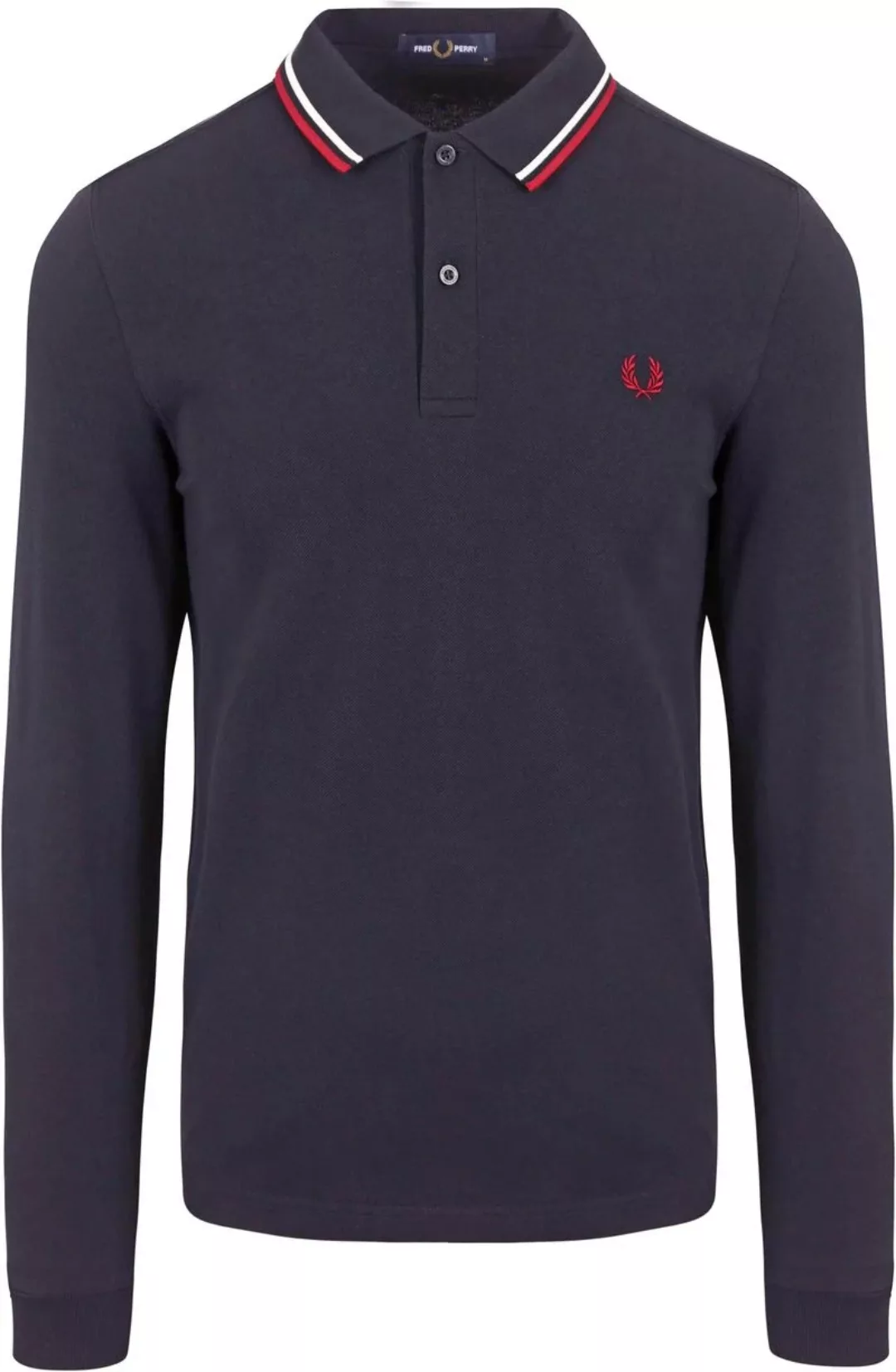 Fred Perry Langarm-Poloshirt Navy T55 - Größe XXL günstig online kaufen