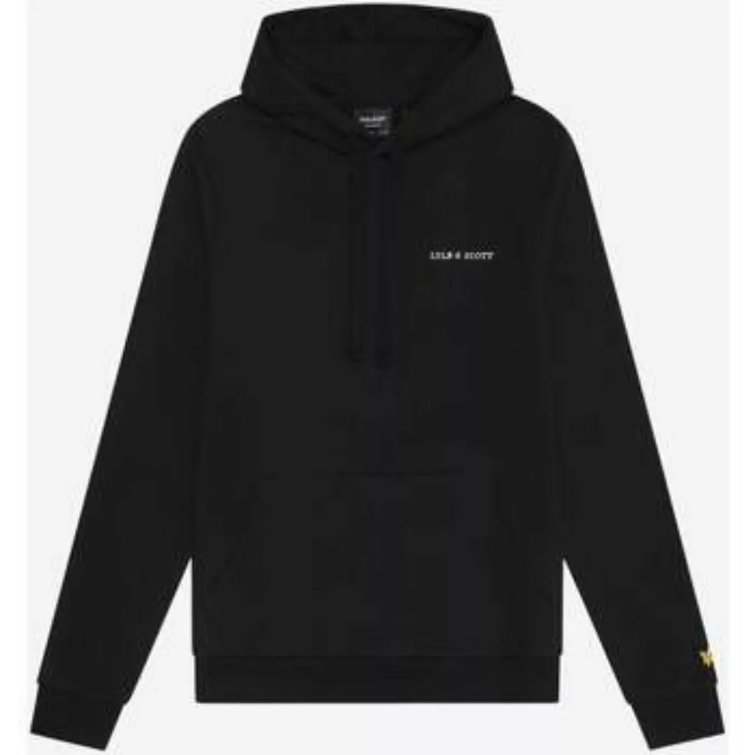 Lyle & Scott  Sweatshirt Bestickter Kapuzenpullover – tiefschwarz weiß günstig online kaufen