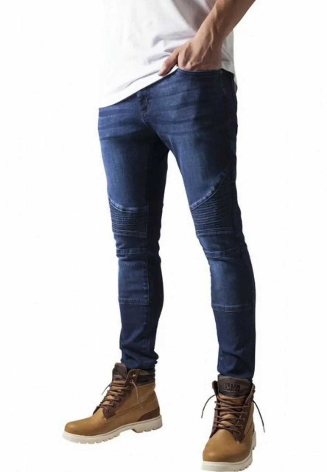 Urban Classics Herren Biker Jeans - Slim Fit günstig online kaufen