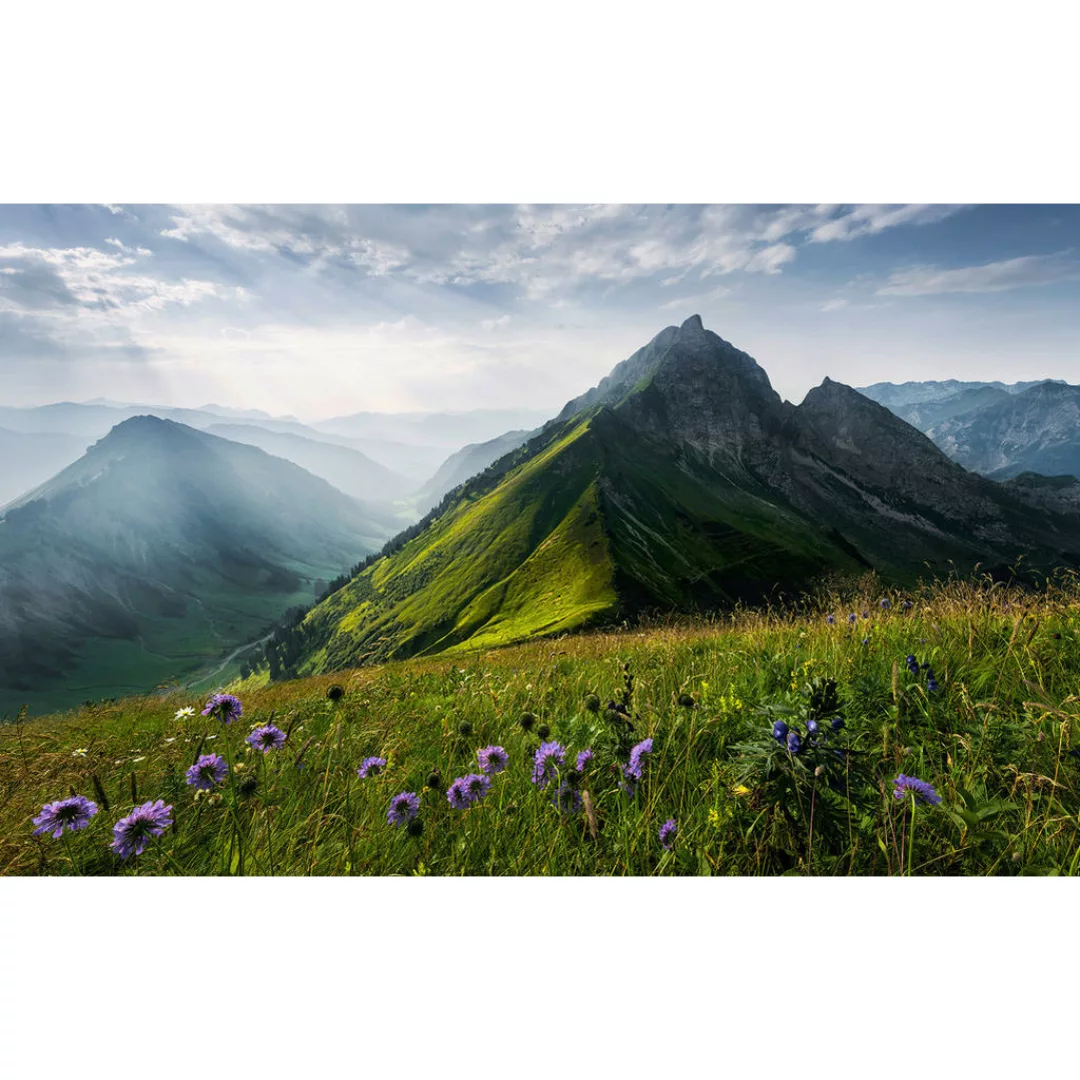 Sanders & Sanders Fototapete Landschaft Grün und Blau 450 x 280 cm 612672 günstig online kaufen