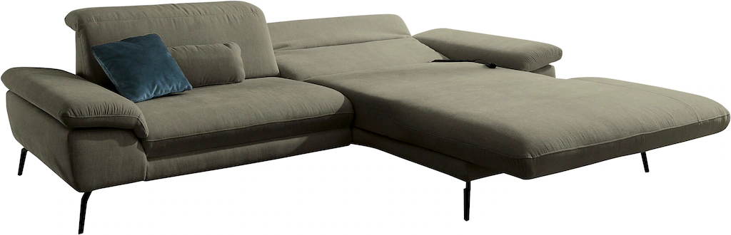 Die PlanBar Ecksofa "MP-IN22025 L-Form", mit Kopfteilverstellung, wahlweise günstig online kaufen