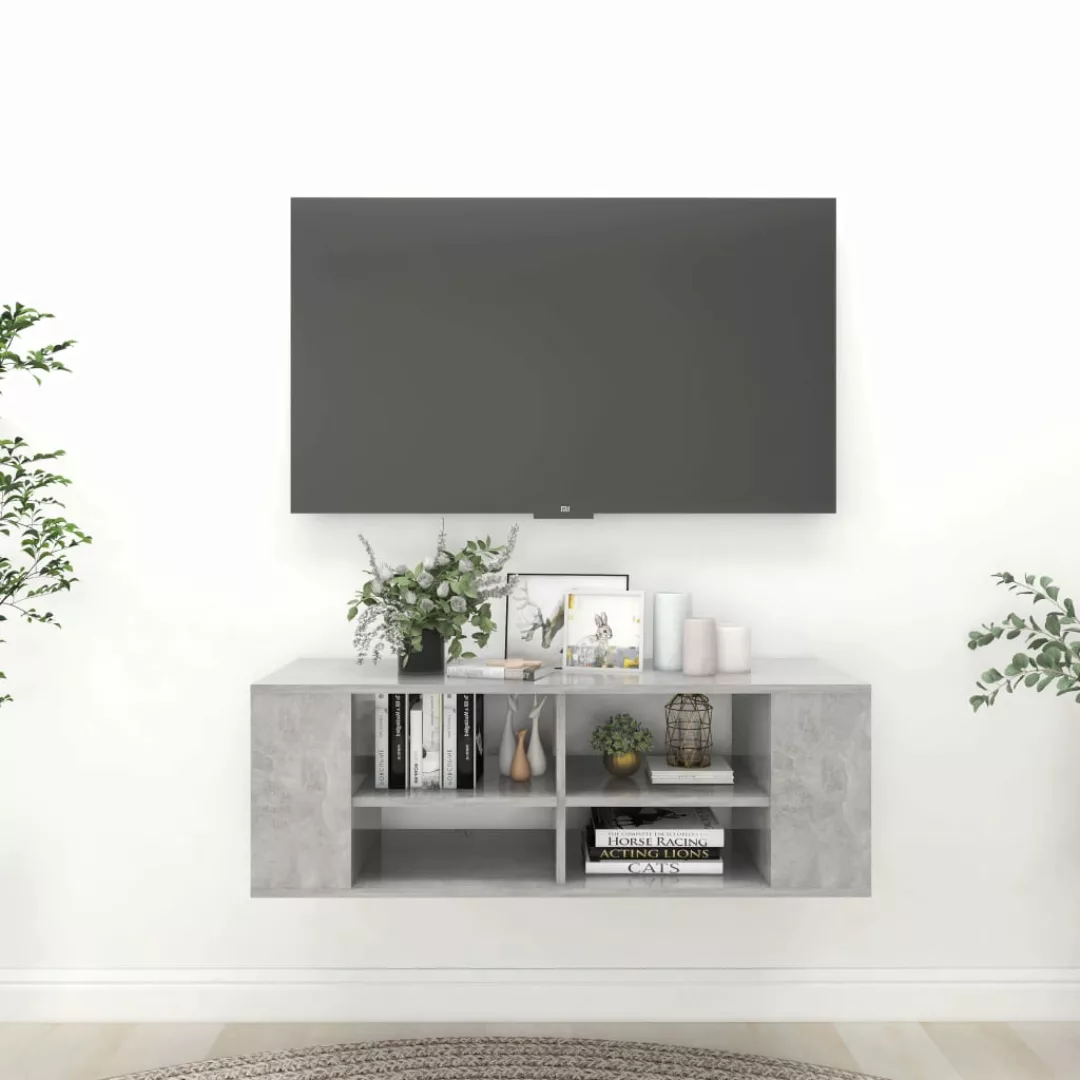 Tv-wandschrank Betongrau 102x35x35 Cm Spanplatte günstig online kaufen