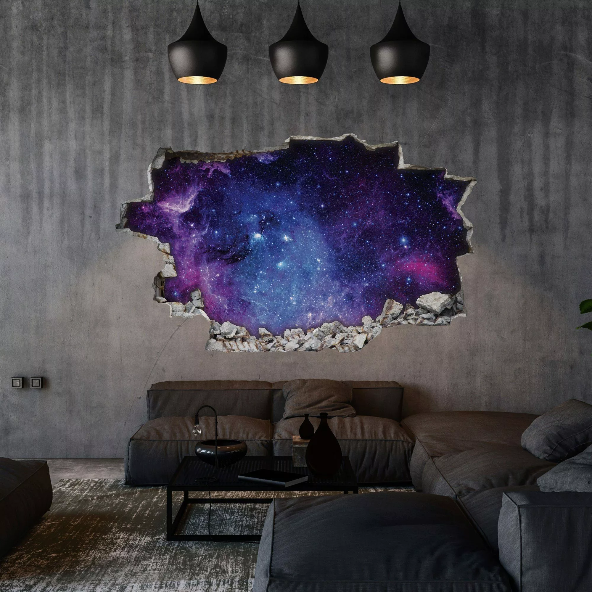 GRAVURZEILE Wandtattoo im Weltraum & Astronaut günstig online kaufen