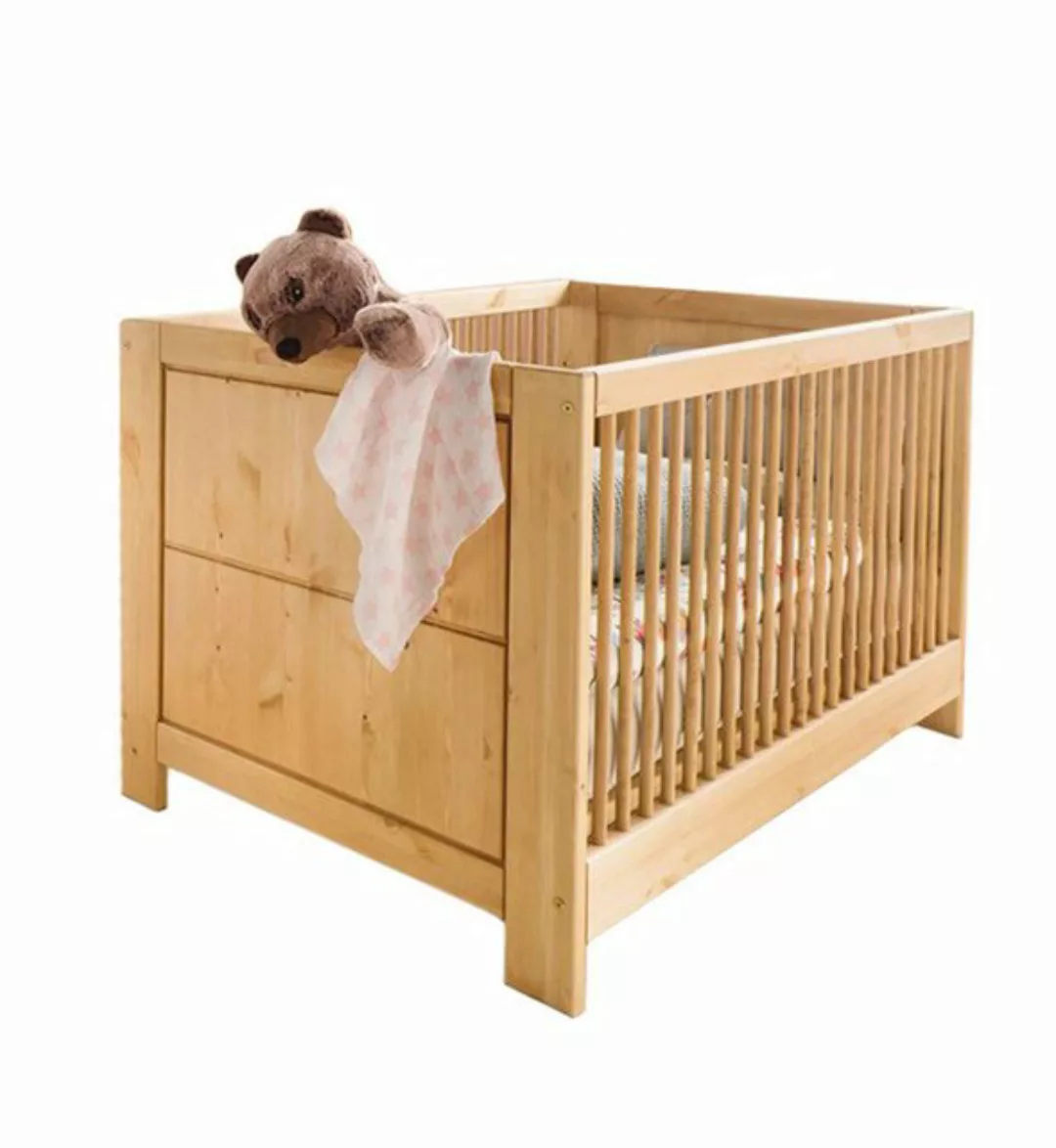 Infantil Massivholzbett Babybett VITA 140 x 70 cm Kinderbett mit Sprossen K günstig online kaufen