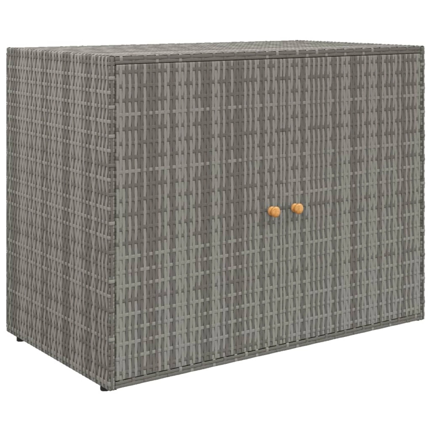 vidaXL Gartenschrank Grau 100x55,5x80 cm Poly Rattan günstig online kaufen