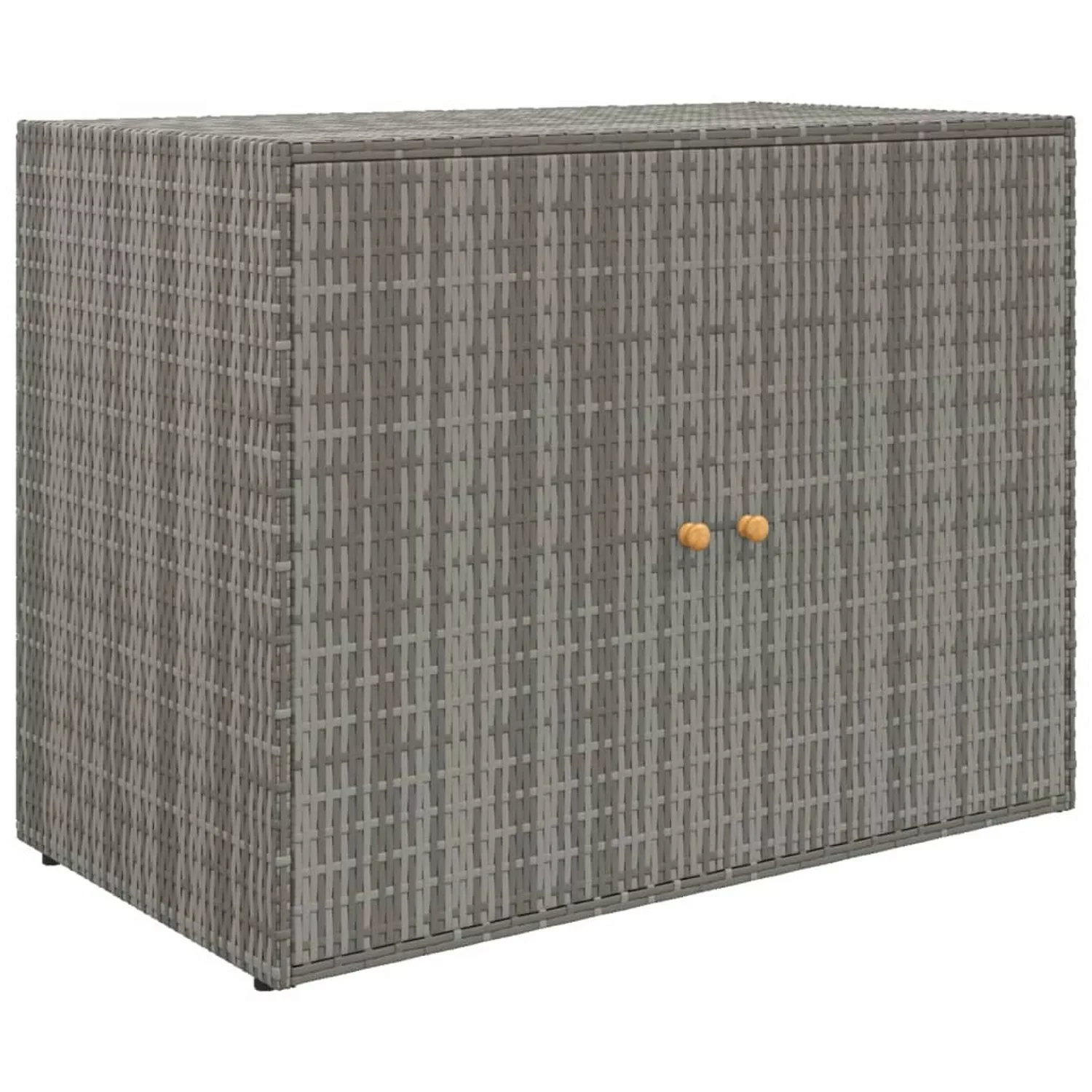 vidaXL Gartenschrank Grau 100x55,5x80 cm Poly Rattan günstig online kaufen