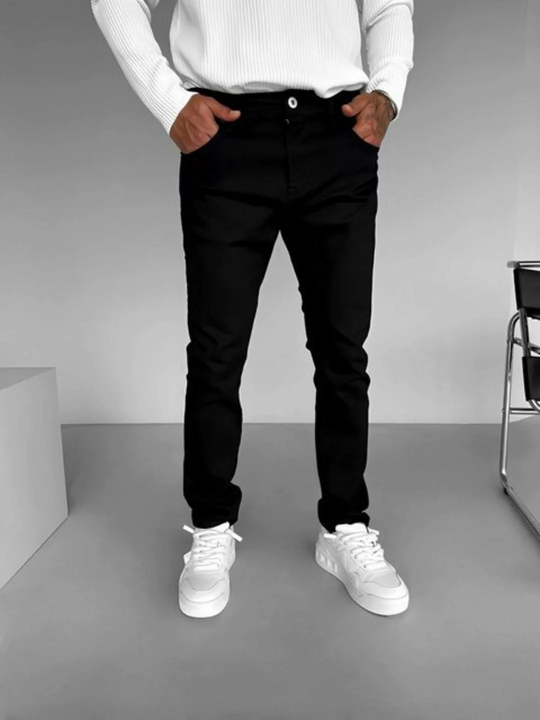 Abluka Bequeme Jeans Schwarze Slim Fit Jeans: Die perfekte Basis für dein O günstig online kaufen