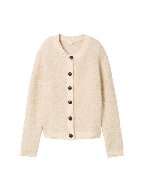 TOM TAILOR Cardigan Bouclé Cardigan mit Wollanteil günstig online kaufen