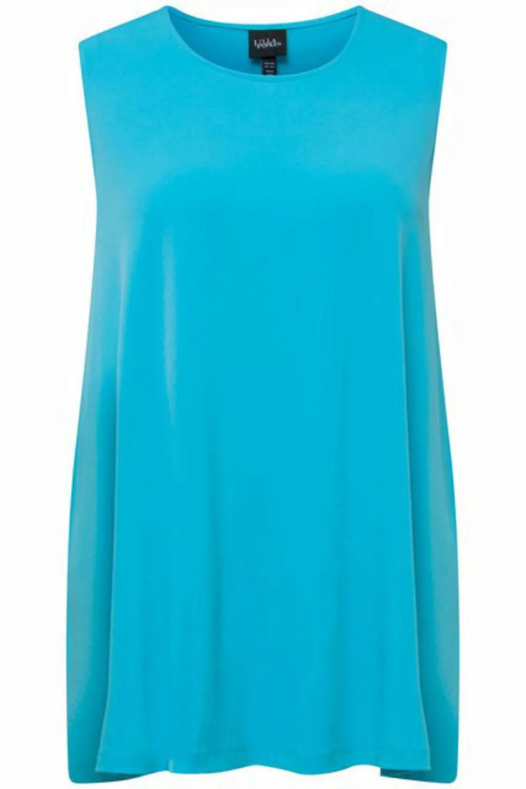 Ulla Popken Longtop Jerseytop Zipfelsaum A-Linie Rundhals ärmellos günstig online kaufen