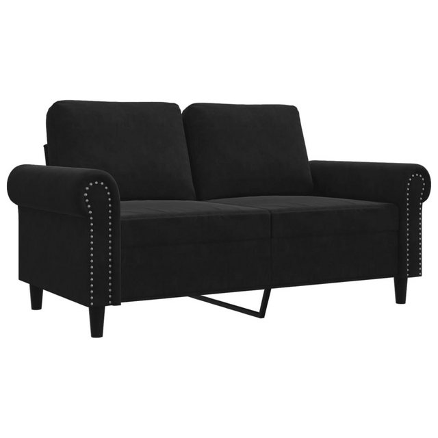 vidaXL Sofa 2-Sitzer-Sofa Schwarz 120 cm Samt günstig online kaufen