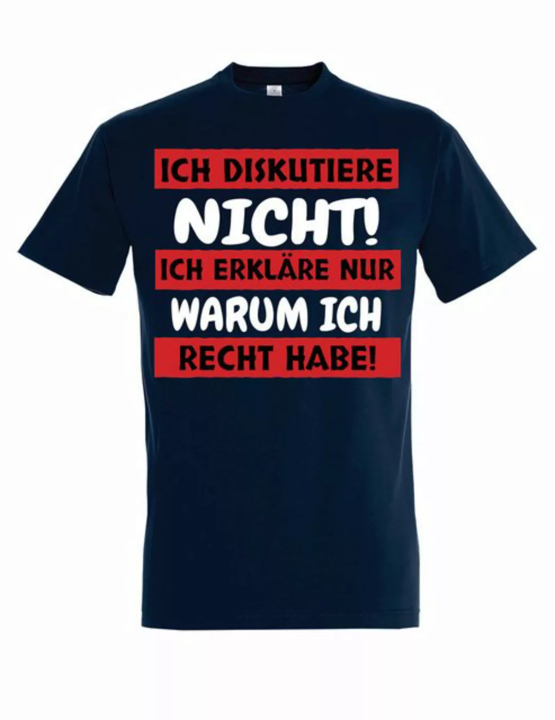 Youth Designz T-Shirt "Ich diskutiere nicht" Herren T-Shirt Print lustig St günstig online kaufen