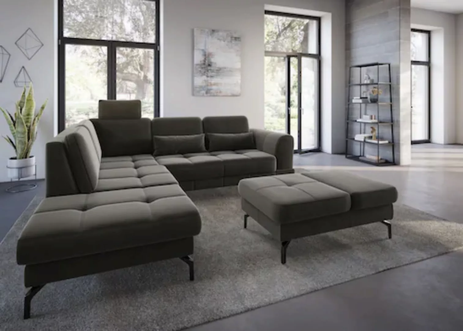 sit&more Ecksofa »Bendigo L-Form«, inklusive Sitztiefenverstellung, Bodenfr günstig online kaufen