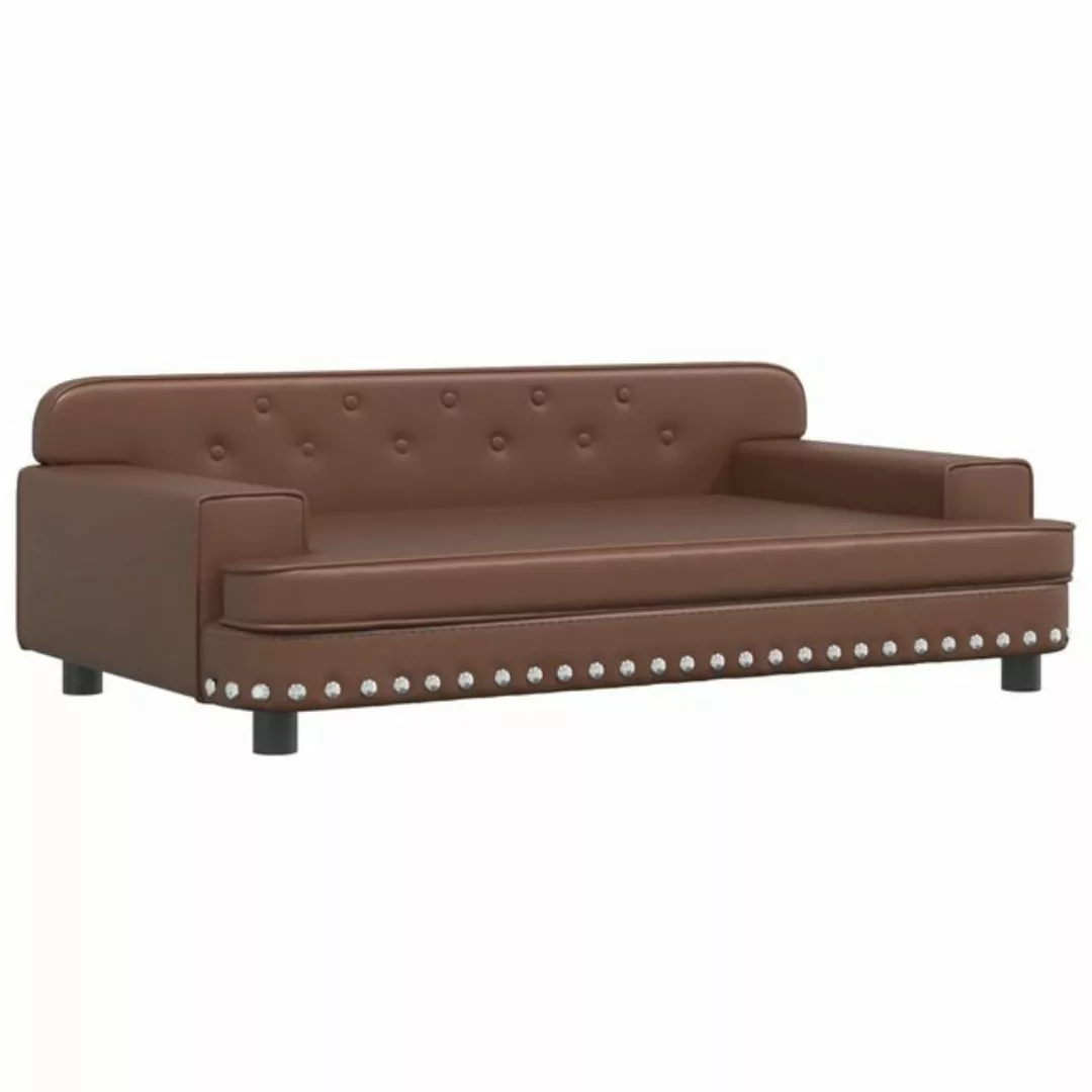 vidaXL Kindersofa Kindersofa Braun 90x53x30 cm Kunstleder Kindercouch Kinde günstig online kaufen