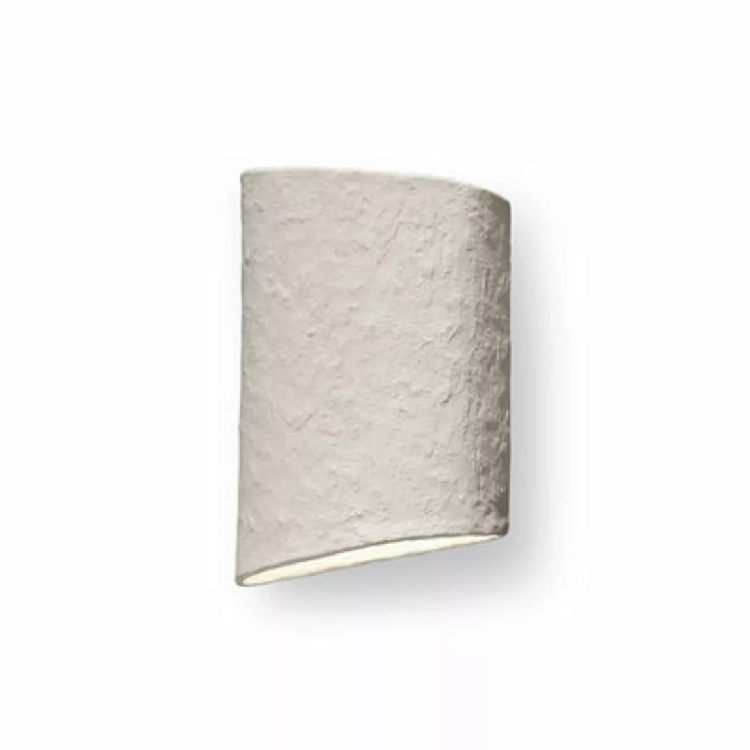 Wandleuchte Earth papierfaser weiß / Recyceltes Pappmaché - L 31 x H 45 cm günstig online kaufen