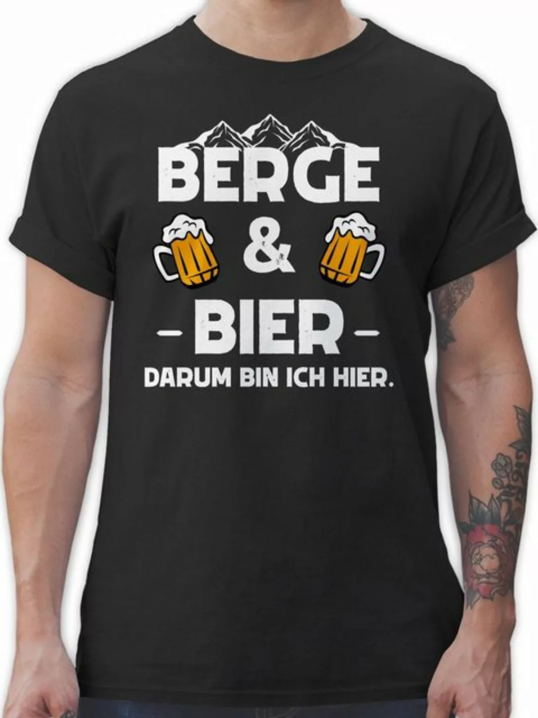 Shirtracer T-Shirt Berge und Bier Apres Ski Party günstig online kaufen