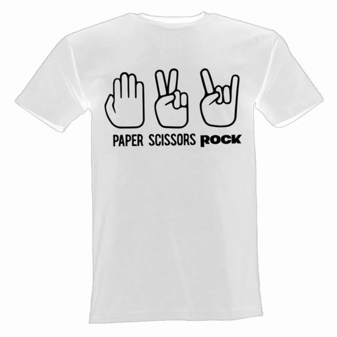 Lustige & Witzige T-Shirts T-Shirt T-Shirt Ppaper Sciccors Rock Fun-Shirt L günstig online kaufen