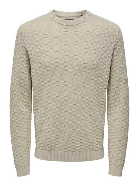 ONLY & SONS Rundhalspullover ONSKALLE REG 12 STRUC CREW KNIT NOOS günstig online kaufen