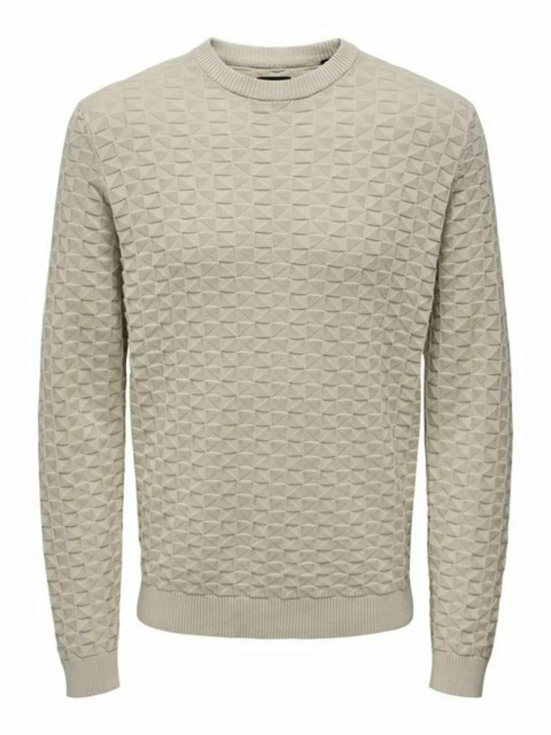 ONLY & SONS Rundhalspullover ONSKALLE REG 12 STRUC CREW KNIT NOOS günstig online kaufen