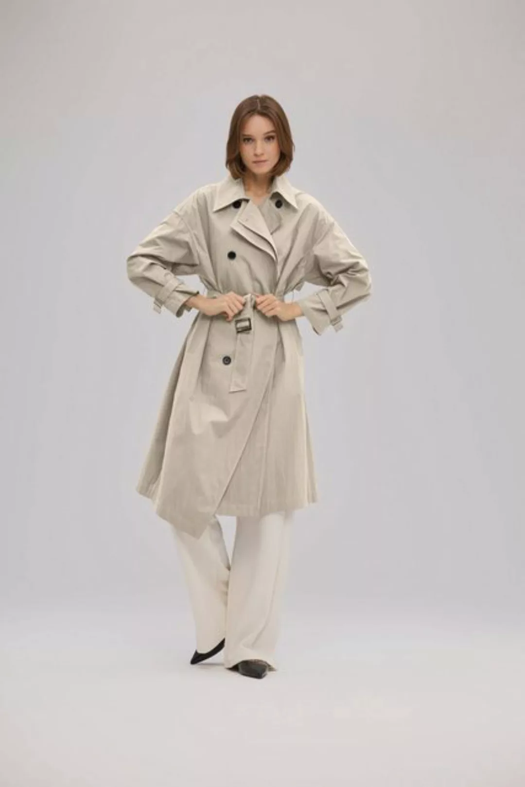 Pride to be Trenchcoat Garbadine Trenchcoat beige günstig online kaufen