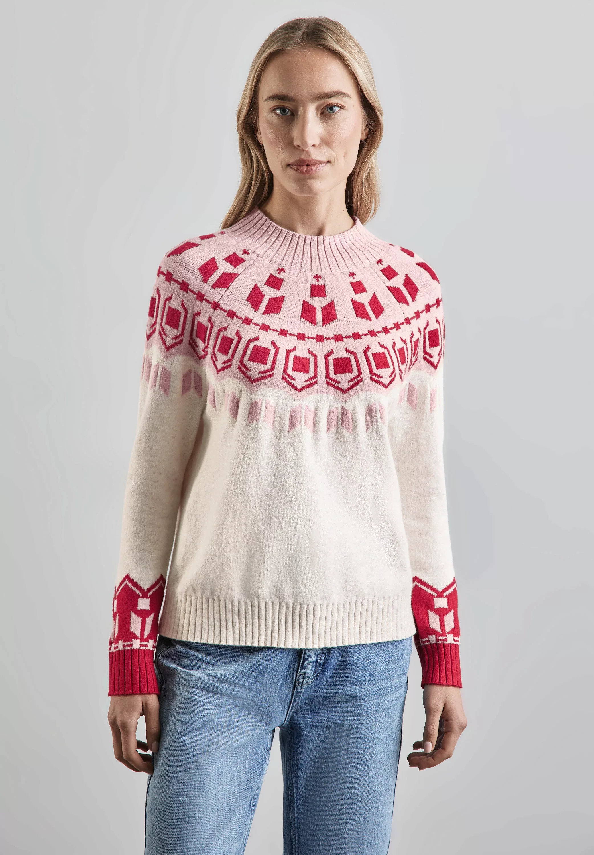 STREET ONE Strickpullover, mit Muster günstig online kaufen