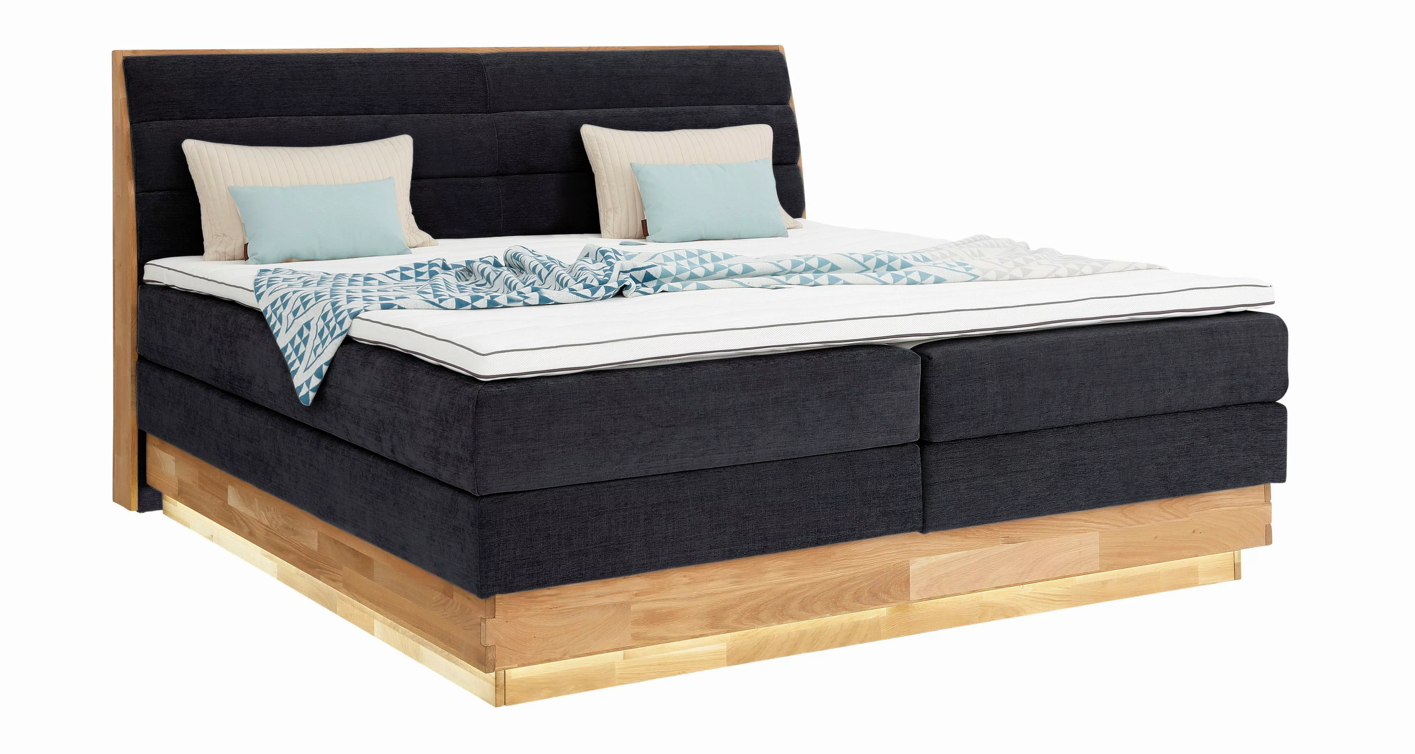 OTTO products Boxspringbett, LED-Beleuchtung, mit zertifizierten, günstig online kaufen