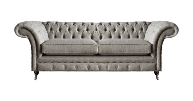 JVmoebel Chesterfield-Sofa Grau Möbel Luxus Sofa Couch Zweisitzer Chesterfi günstig online kaufen