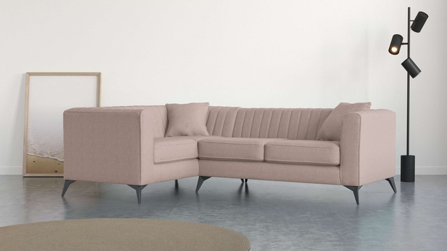 Places of Style Ecksofa »MATTHEW L-Form ideal für kleine Räume, Maße B/T/H: günstig online kaufen