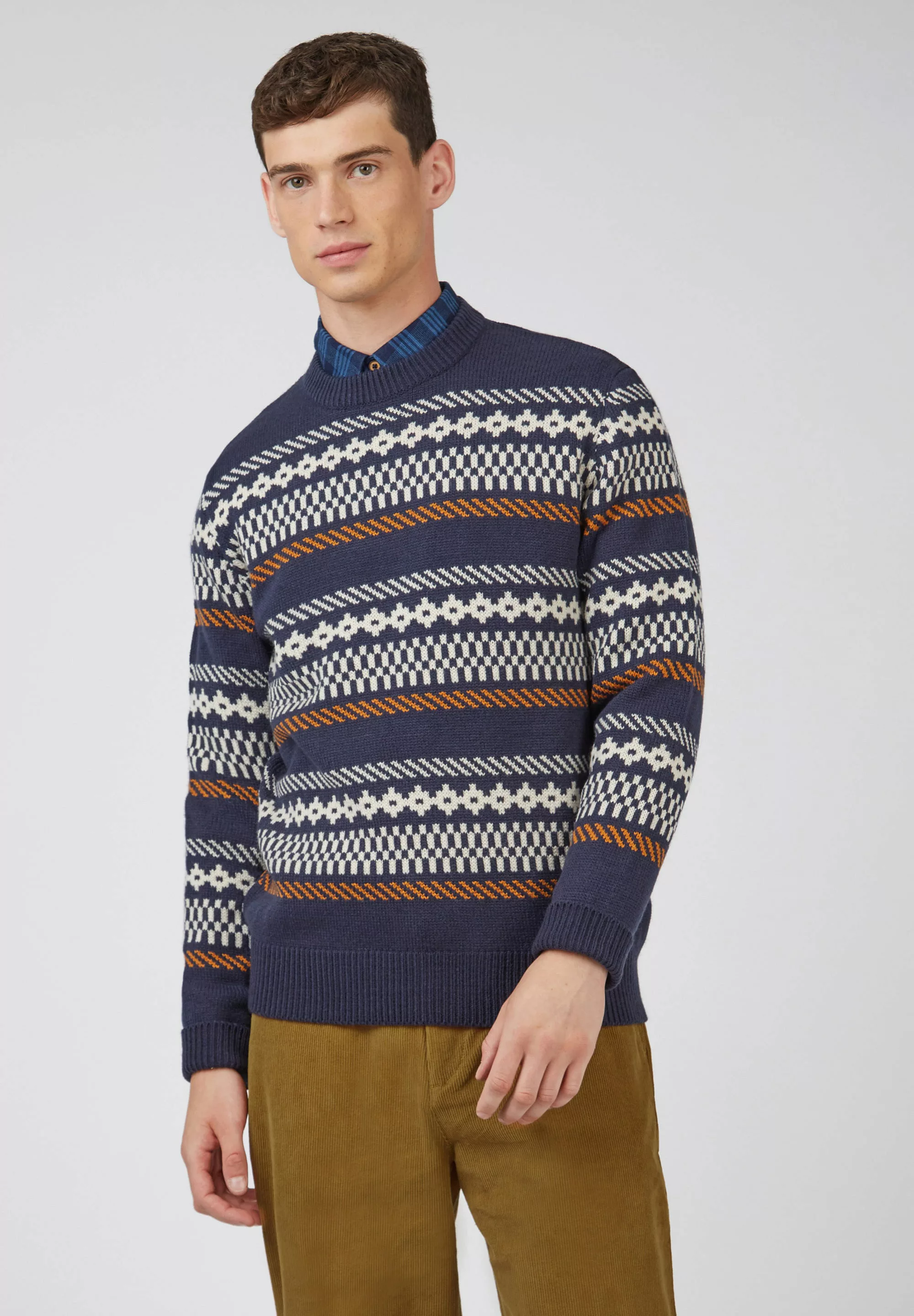 Ben Sherman Poloshirt "Fairisle Crew", Rundhalsausschnitt günstig online kaufen