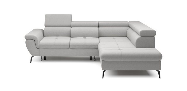 Sofa Dreams Ecksofa Bochum L, Strukturstoff, grau günstig online kaufen