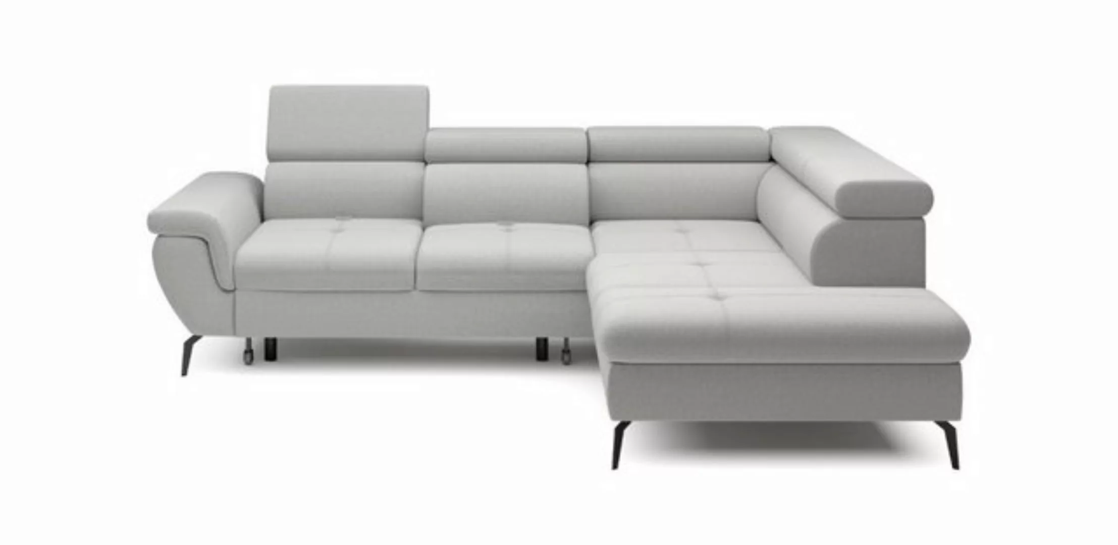 Sofa Dreams Ecksofa Bochum L, Strukturstoff, grau günstig online kaufen