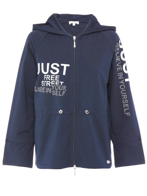 MONACO blue WEEKEND Outdoorjacke Kapuzensweatjacke figurumspielend mit Refl günstig online kaufen