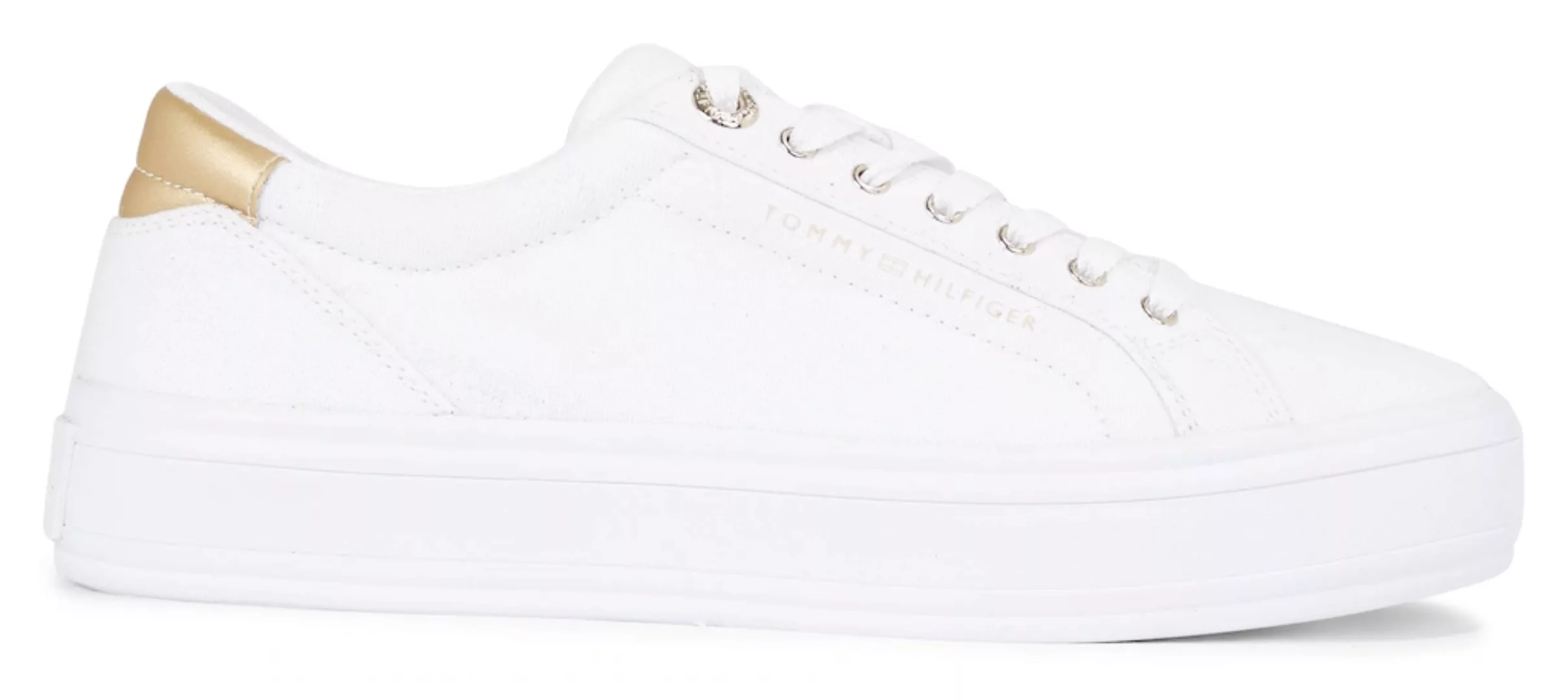 Tommy Hilfiger Plateausneaker "ESSENTIAL VULC CANVAS SNEAKER", Kontrastbesa günstig online kaufen