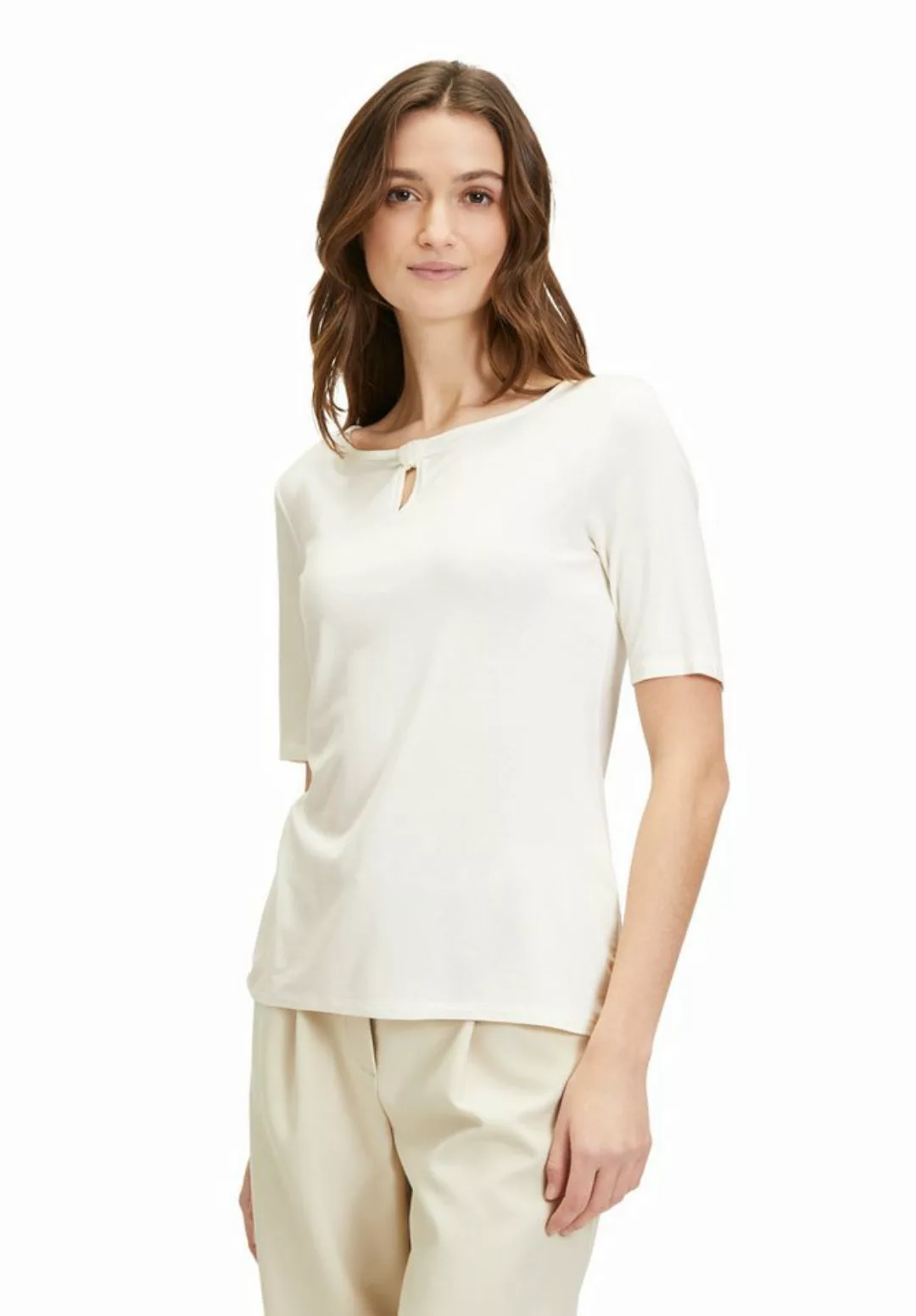 Betty Barclay Kurzarmshirt Betty Barclay Basic Shirt mit Schleifenknoten (1 günstig online kaufen