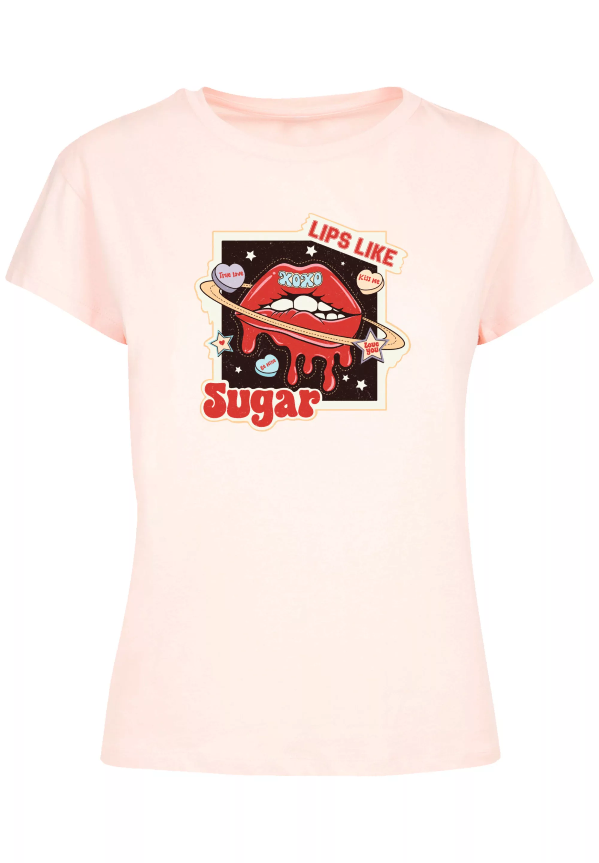 F4NT4STIC T-Shirt "Lips like sugar retro fashion Valentinstag", Premium Qua günstig online kaufen