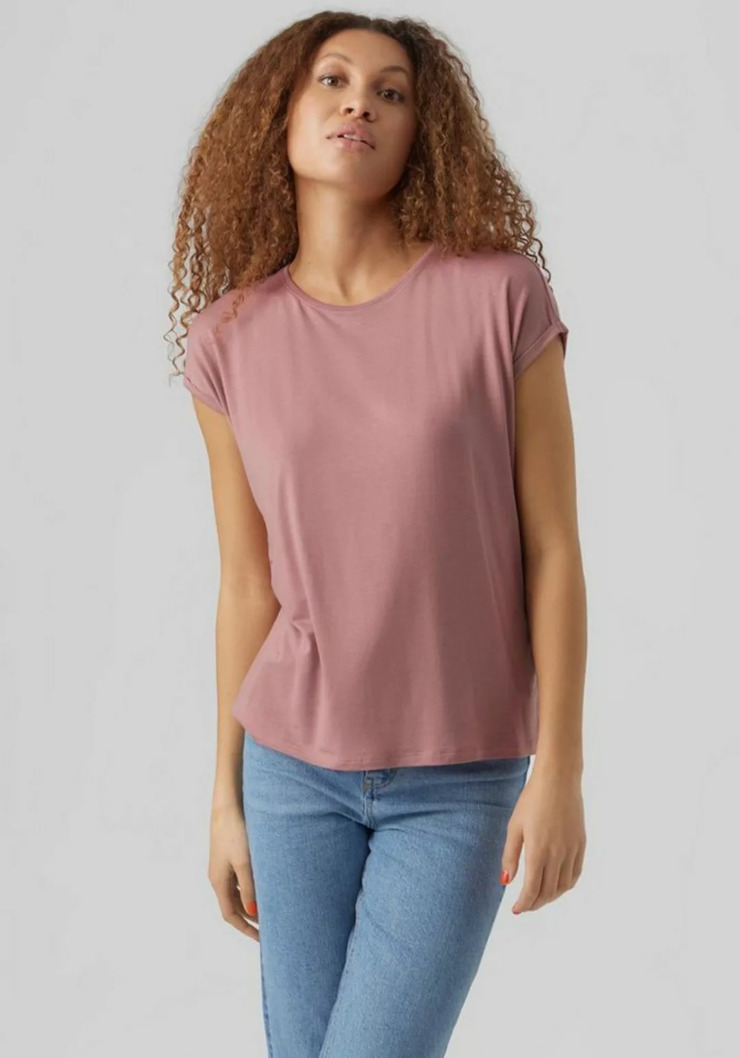 Vero Moda Damen T-Shirt VMAVA PLAIN - Regular Fit günstig online kaufen