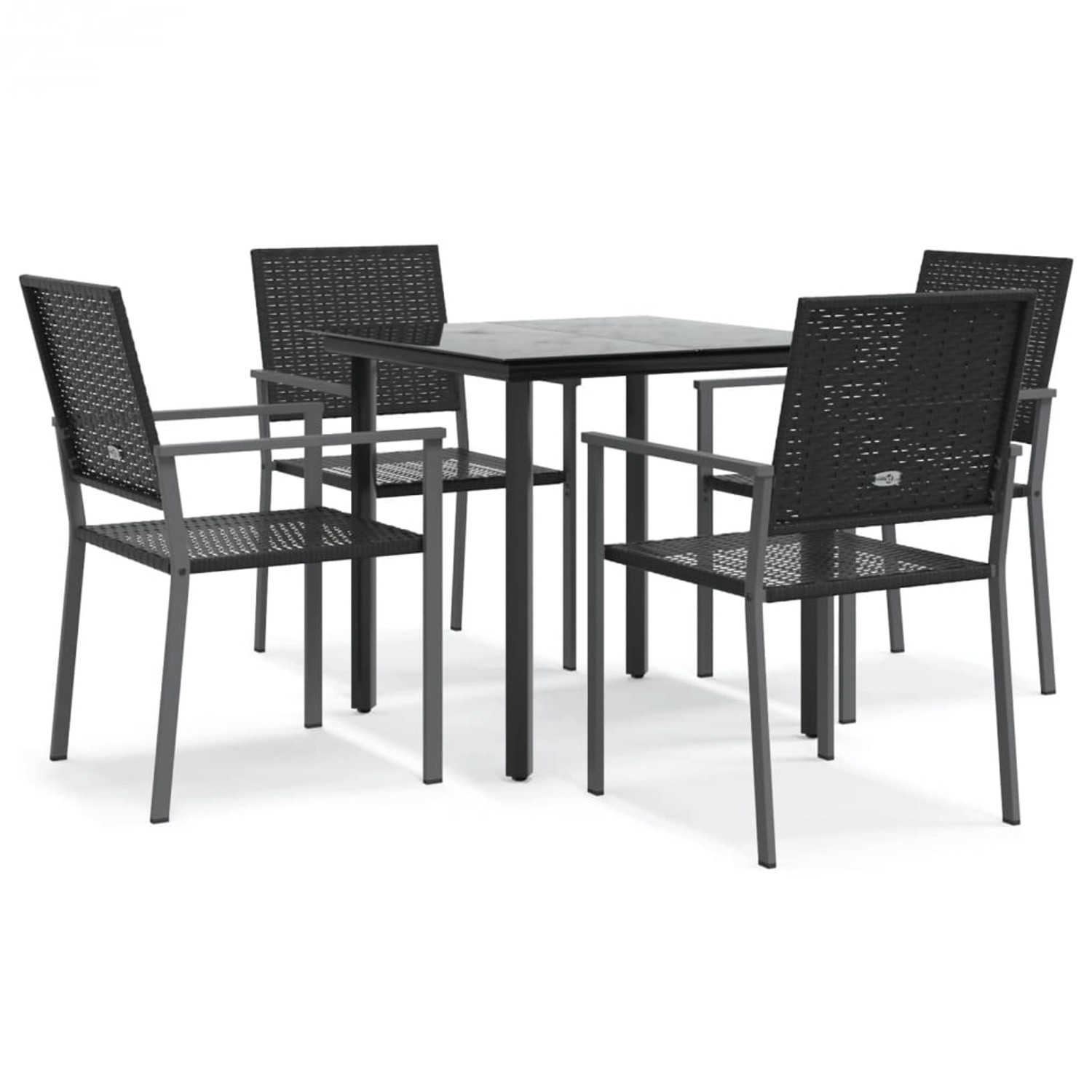 vidaXL 5-Tlg Garten-Essgruppe Poly Rattan und Stahl 3187020 günstig online kaufen