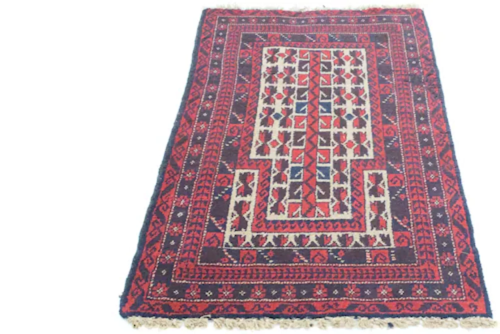 morgenland Wollteppich »Belutsch Teppich handgeknüpft rot«, rechteckig günstig online kaufen