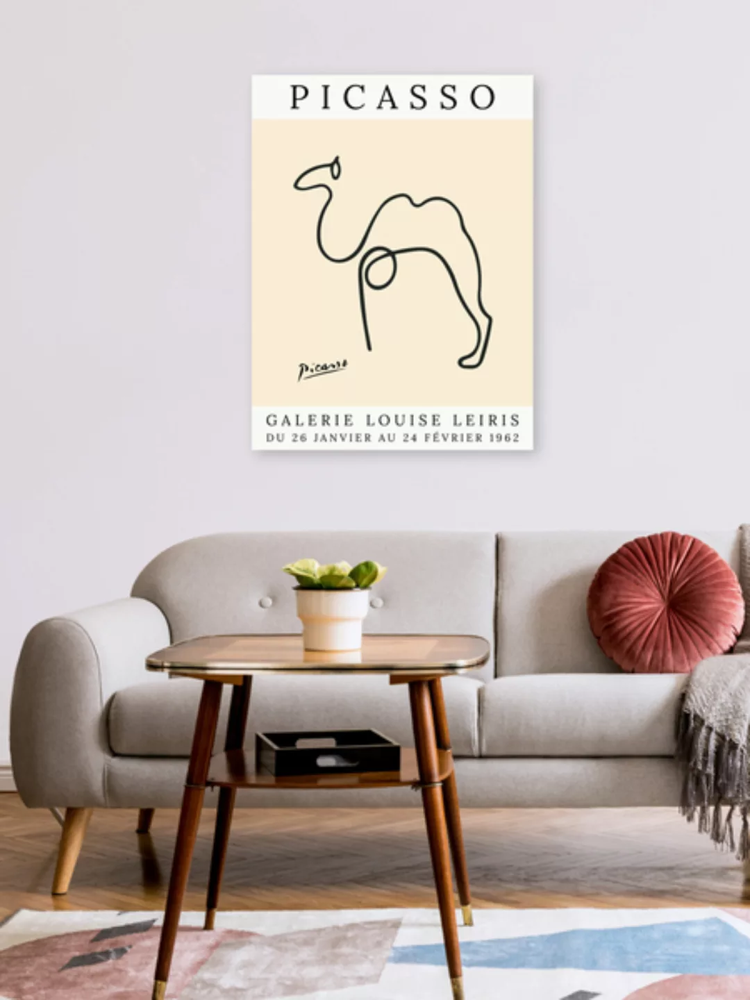 Poster / Leinwandbild - Picasso Kamel – Beige günstig online kaufen