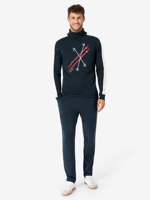 SUPER.NATURAL Sweatshirt für Herren, Merino KRYSSEDE SKI ROLL NECK mit Ski günstig online kaufen