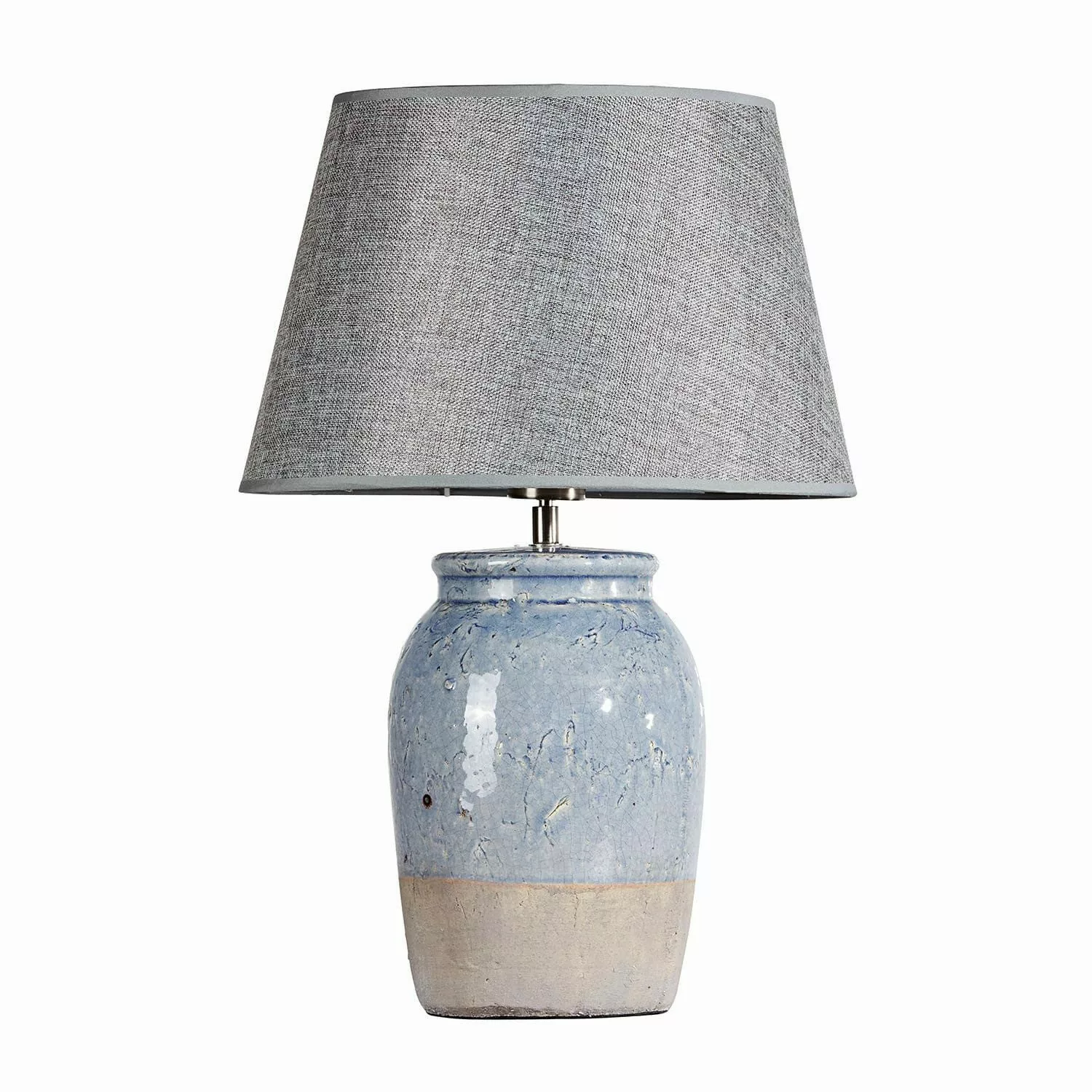 Mirabeau Tischleuchte Tischlampe Manly grau günstig online kaufen