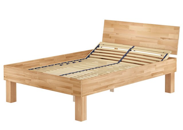 ERST-HOLZ Bett Hohes Seniorenbett Doppelbett Buche massiv 140x200 mit Feder günstig online kaufen