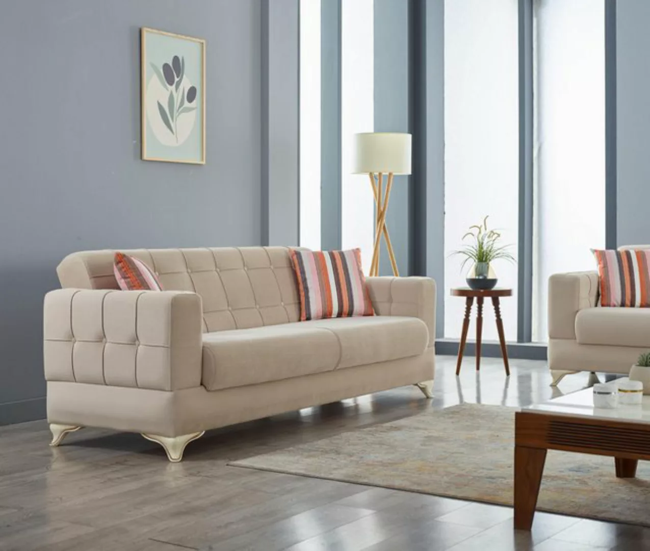 Villa Möbel Sofa Dolly, 1 Stk. 3-Sitzer, Hand Made Quality, pflegeleichter günstig online kaufen